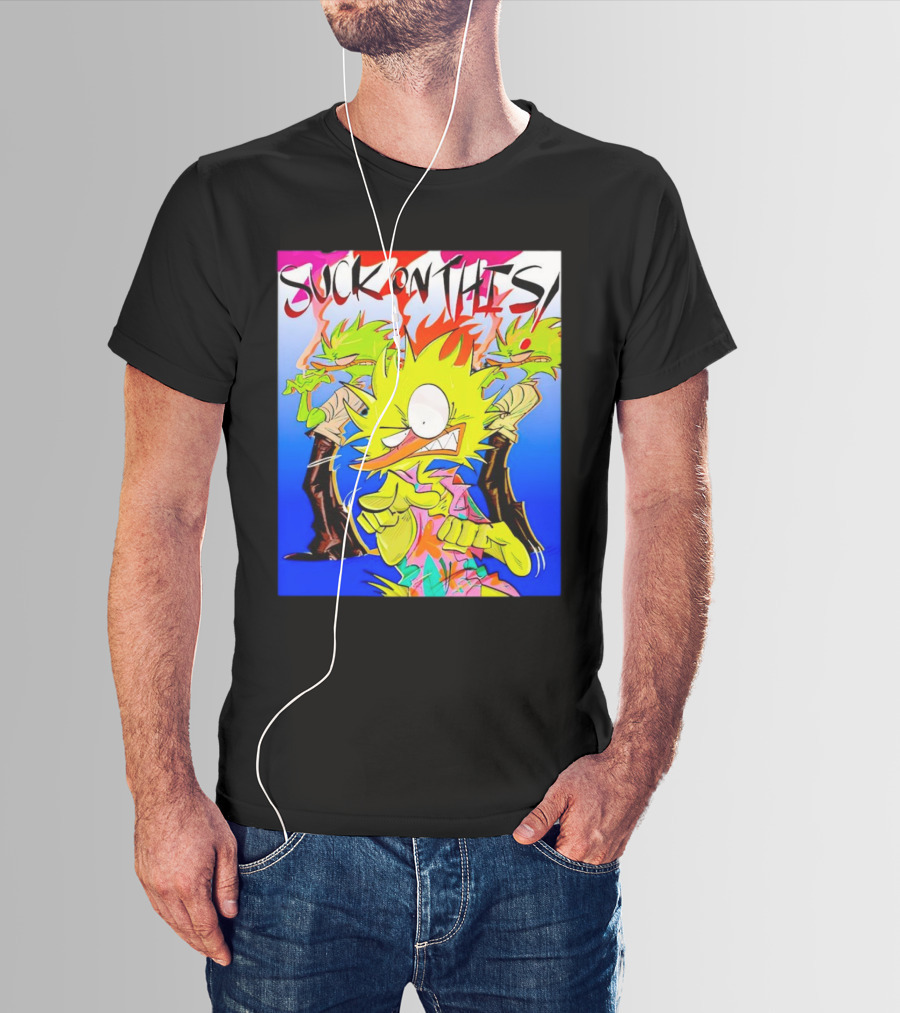 Suck On This Rugrats Reptar And Chuckie Cartoon T-Shirt