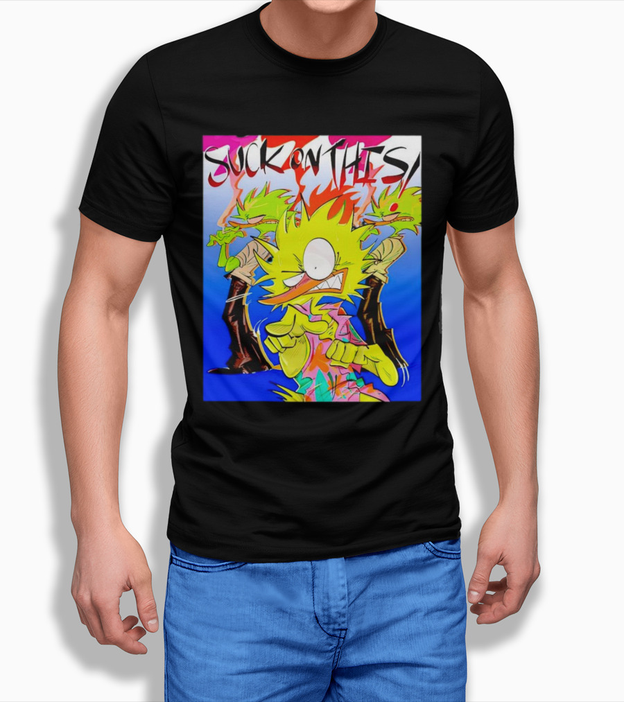 Suck On This Rugrats Reptar And Chuckie Cartoon T-Shirt