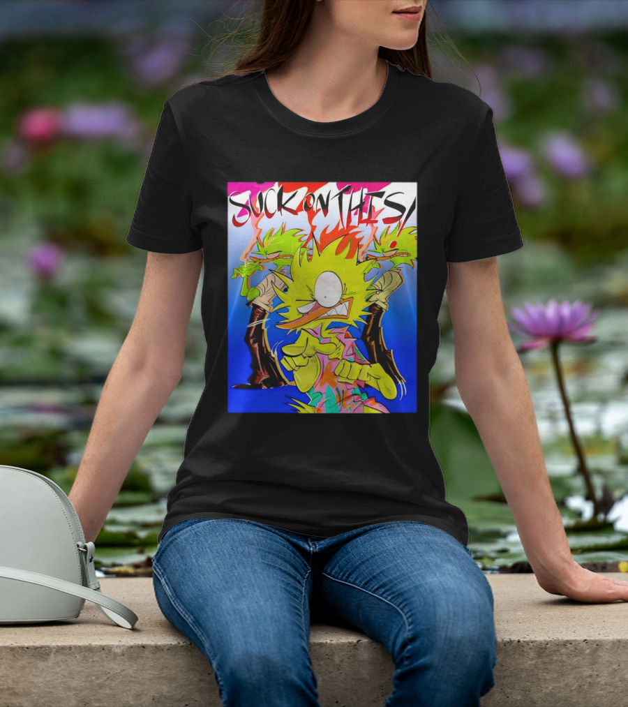 Suck On This Rugrats Reptar And Chuckie Cartoon T-Shirt