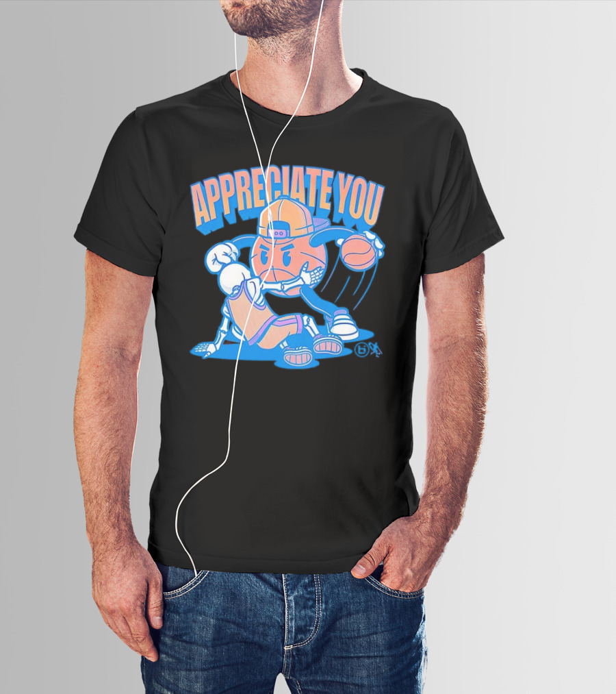 Ballislife Appreciate You Basketball Cartoon T-Shirt