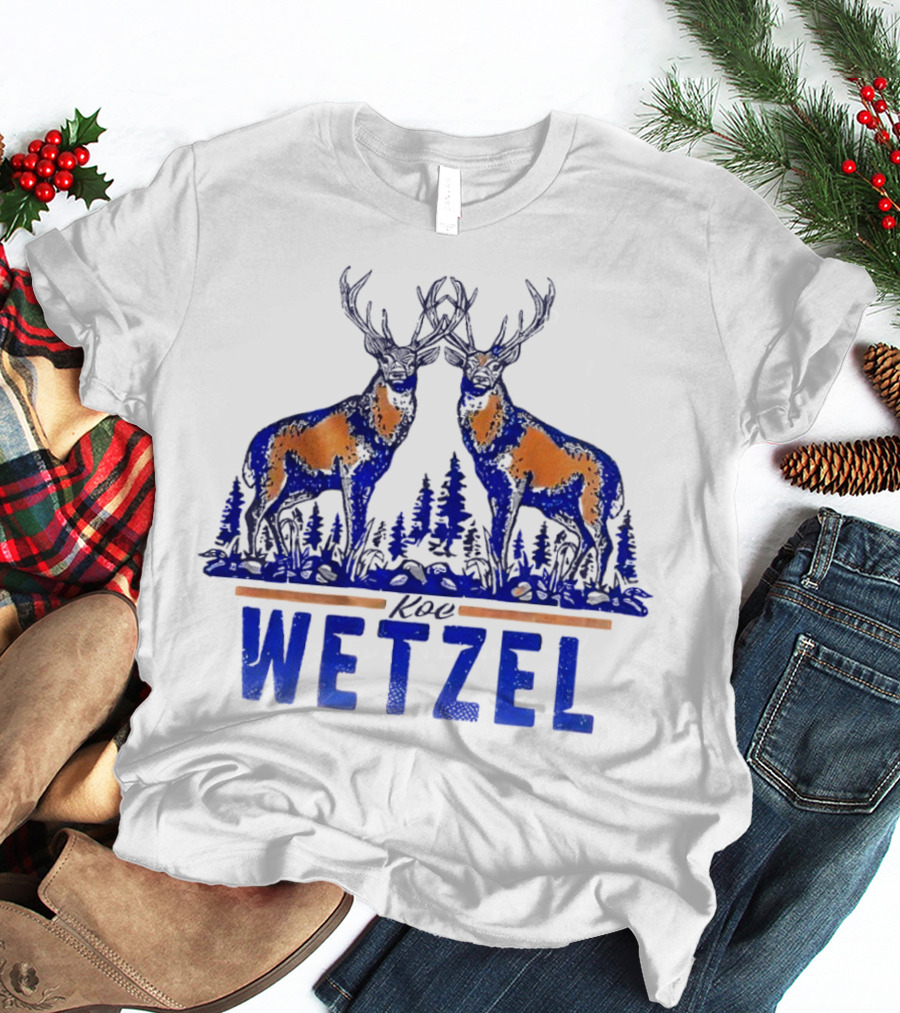 Koe Wetzel Double Deer Forest Blue Orange T-Shirt