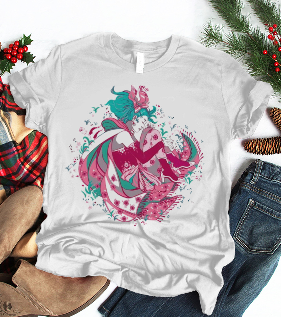 The Floating Garden Lovers In Bloom With Vibrant Floral Embrace T-Shirt