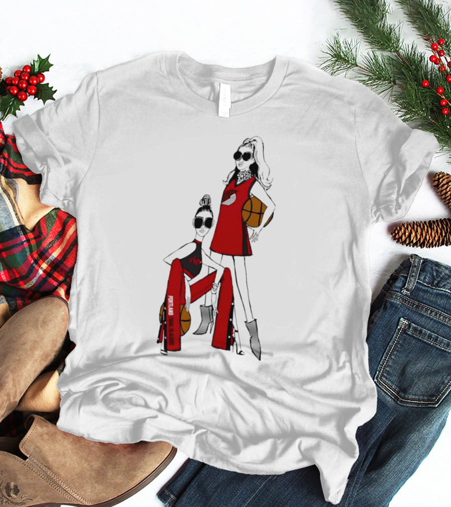 Portland Trail Blazers Rip City Basketball G-III 4Her Girls Fitted T-Shirt