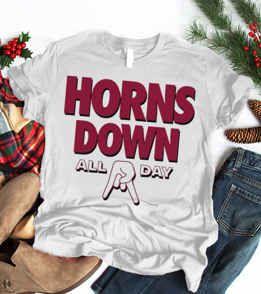 Horns Down All Day Oklahoma Sooners T-Shirt