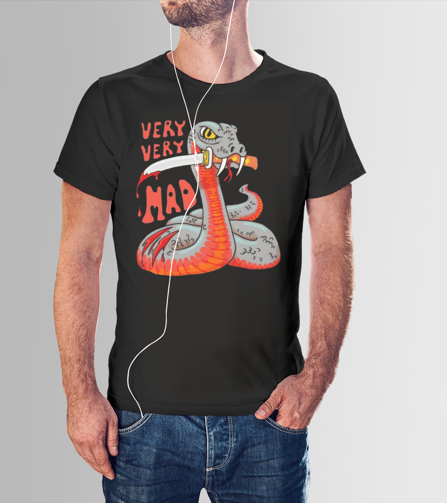 Very Very Mad Snake With Knife T-Shirt