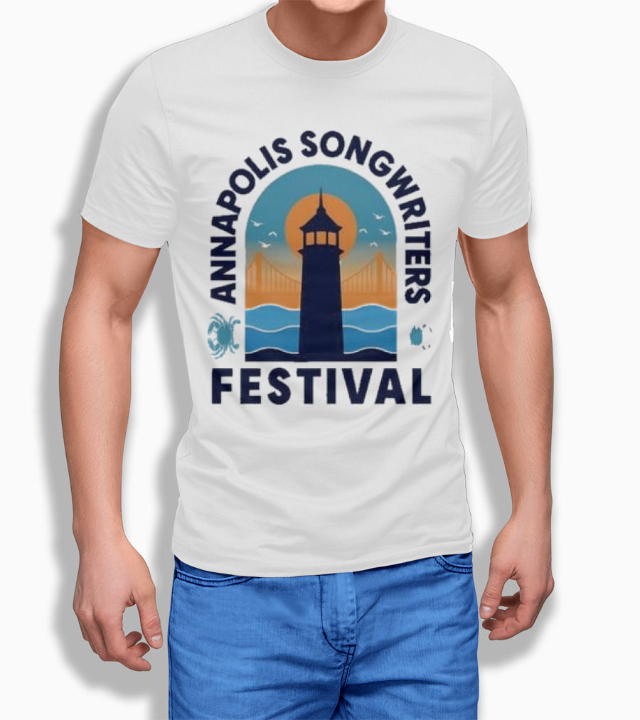 Annapolis Songwriters Festival Lighthouse And Bay Scene T-Shirt
