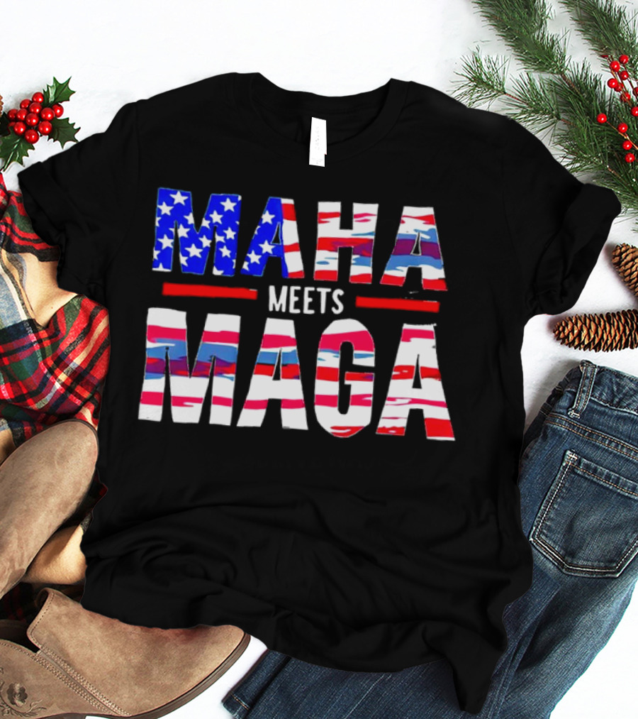 MAHA Meets MAGA US Flag T-Shirt