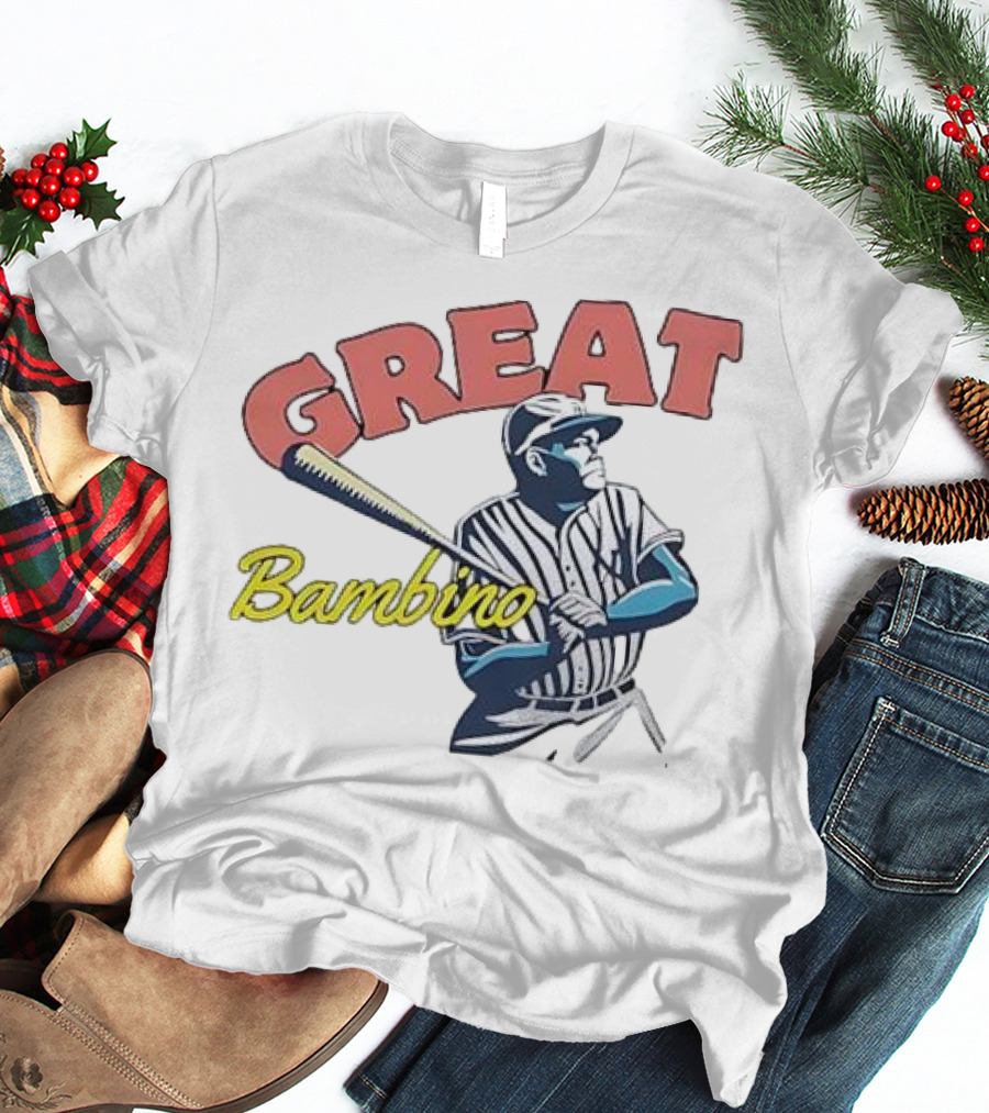 Great Bambino Baseball Legend Iconic Cotton Crew T-Shirt
