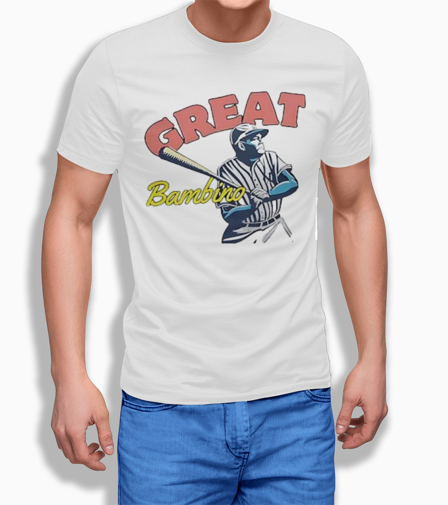 Great Bambino Baseball Legend Iconic Cotton Crew T-Shirt