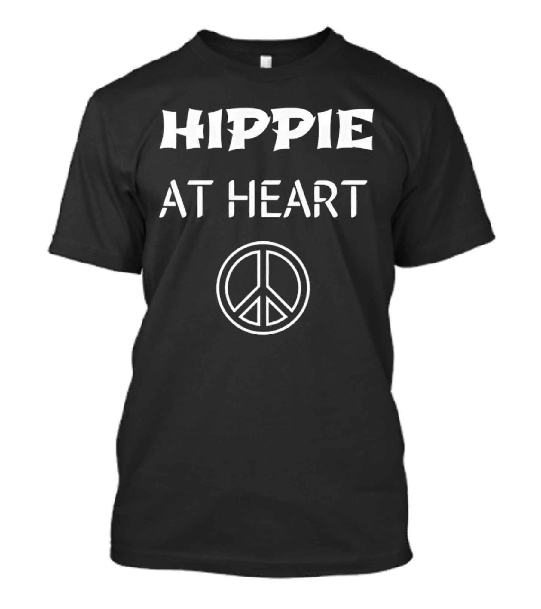 Hippie At Heart Peace Symbols Iconic Message T-Shirt