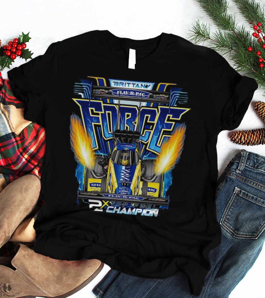 Brittany Force Flav-R-Pac FORCE 2X Top Fuel Champion T-Shirt