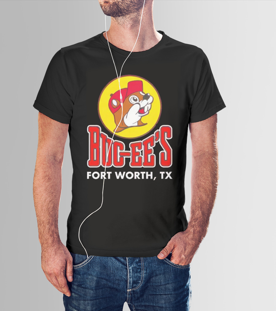 Buc-Ee's Fort Worth TX Logo With Beaming Beaver T-Shirt