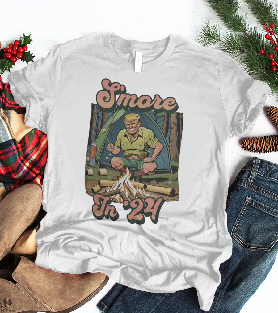 S’more In 24 Camping Scene With Fire And Tent T-Shirt