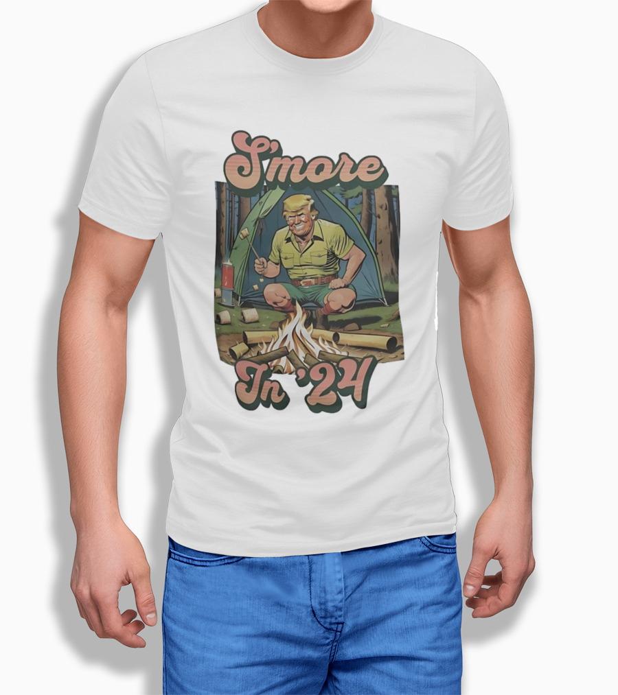 S’more In 24 Camping Scene With Fire And Tent T-Shirt