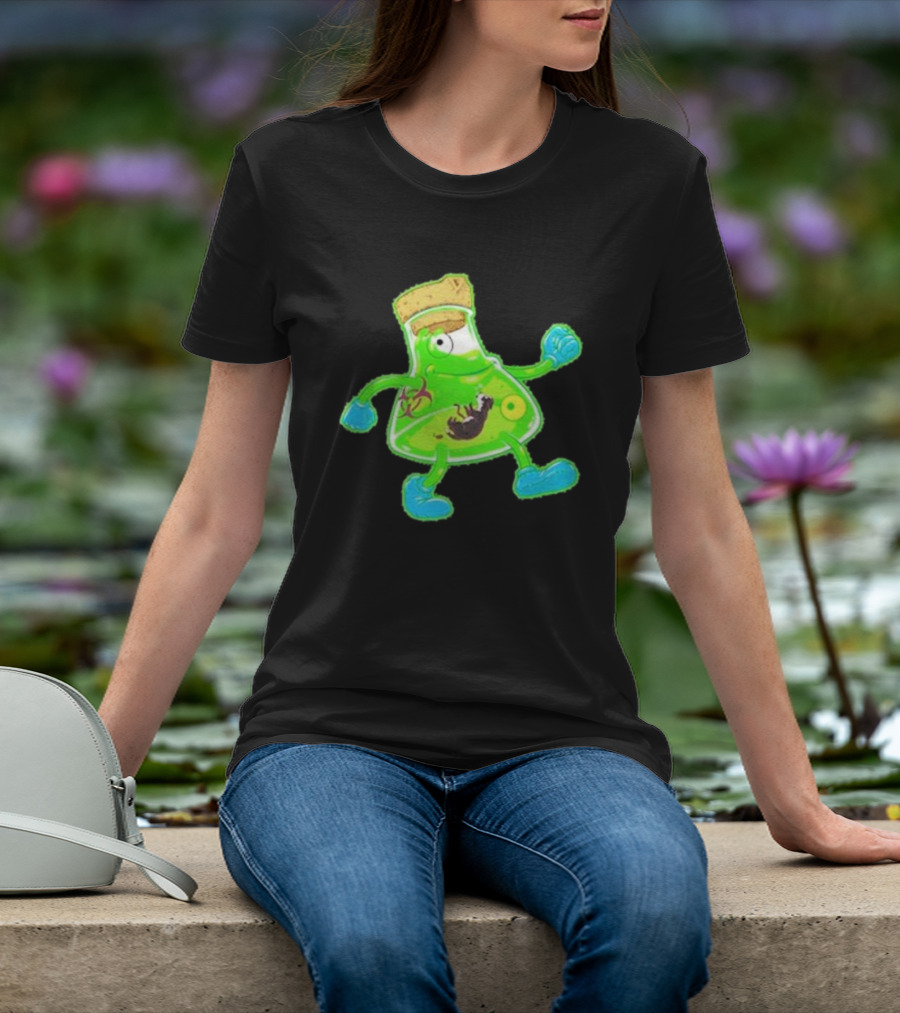 Toxic Soy Monster Beaker Creature With Biohazard T-Shirt