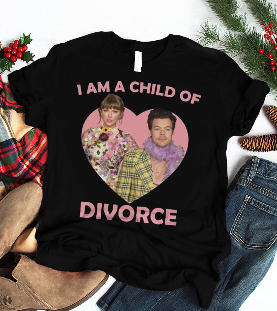 I Am A Child Of Divorce Heart With Floral And Plaid Outfits T-Shirt