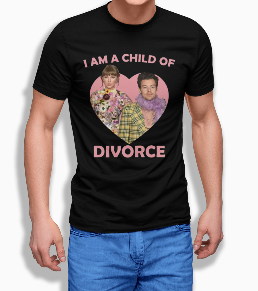 I Am A Child Of Divorce Heart With Floral And Plaid Outfits T-Shirt