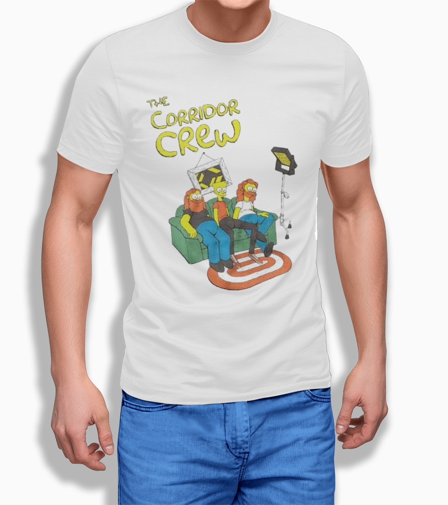 The Corridor Crew Couch Animation Characters with Lighting Equipment T-Shirt