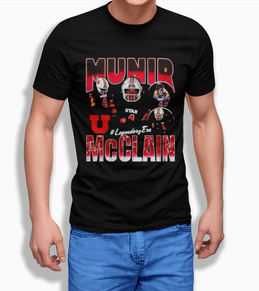 Munir McClain Utah Utes Football #LegendaryEra Vintage T-Shirt
