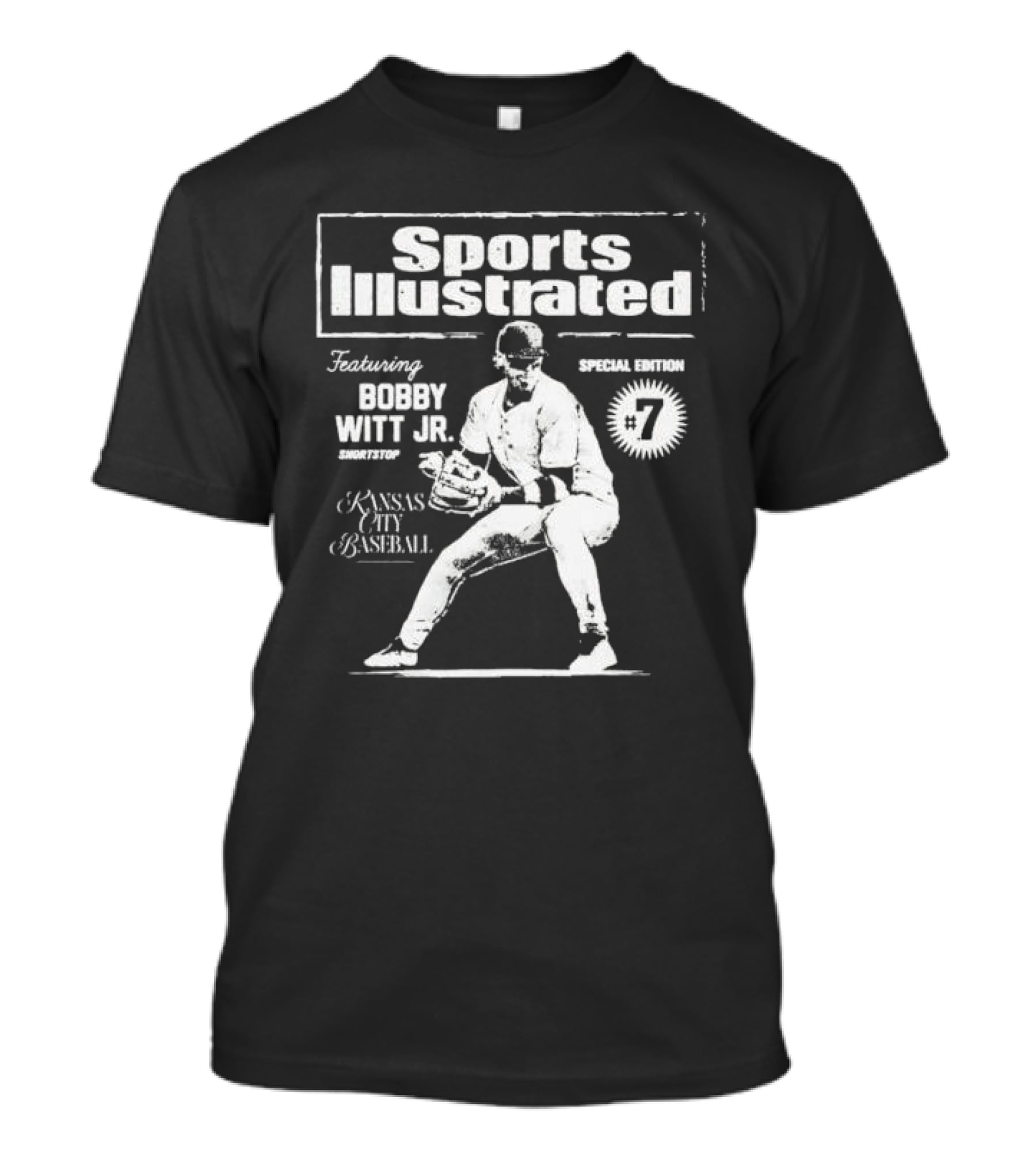 Sports Illustrated Featuring Bobby Witt Jr. Kansas City Baseball Special Edition Shortstop #7 T-Shirt