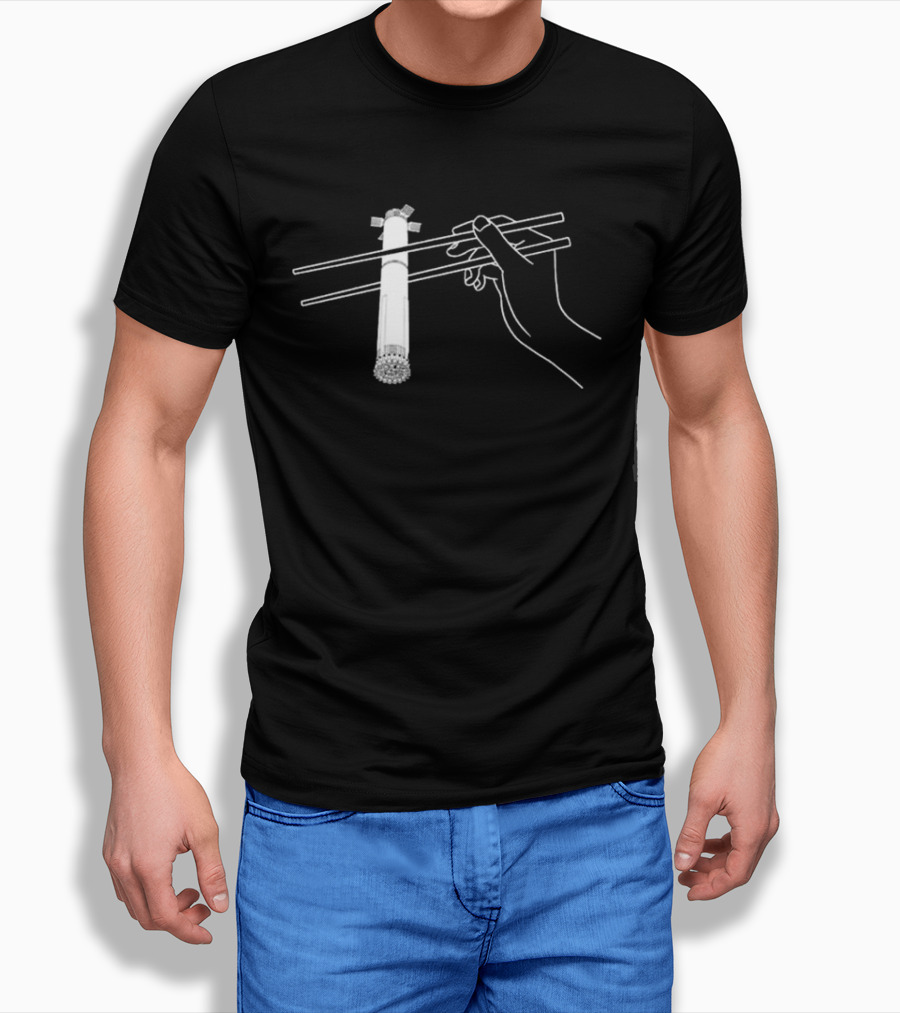 SpaceX Super Heavy Starship Booster 12 Held By Chopsticks T-Shirt