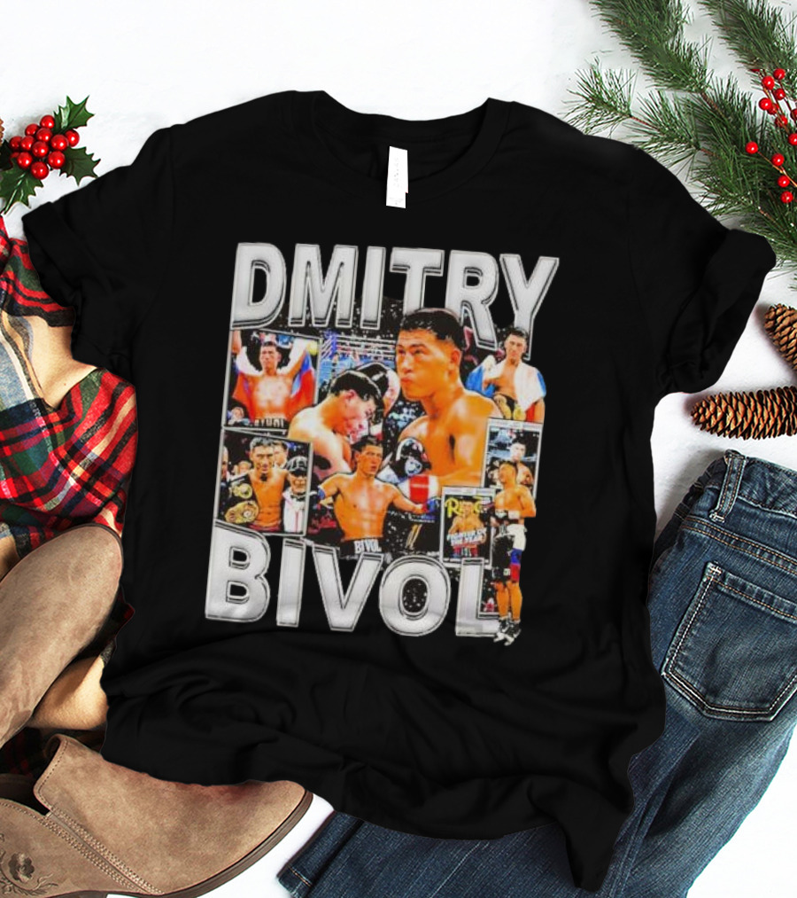 Dmitry Bivol Boxing Champion Vintage Collage T-Shirt
