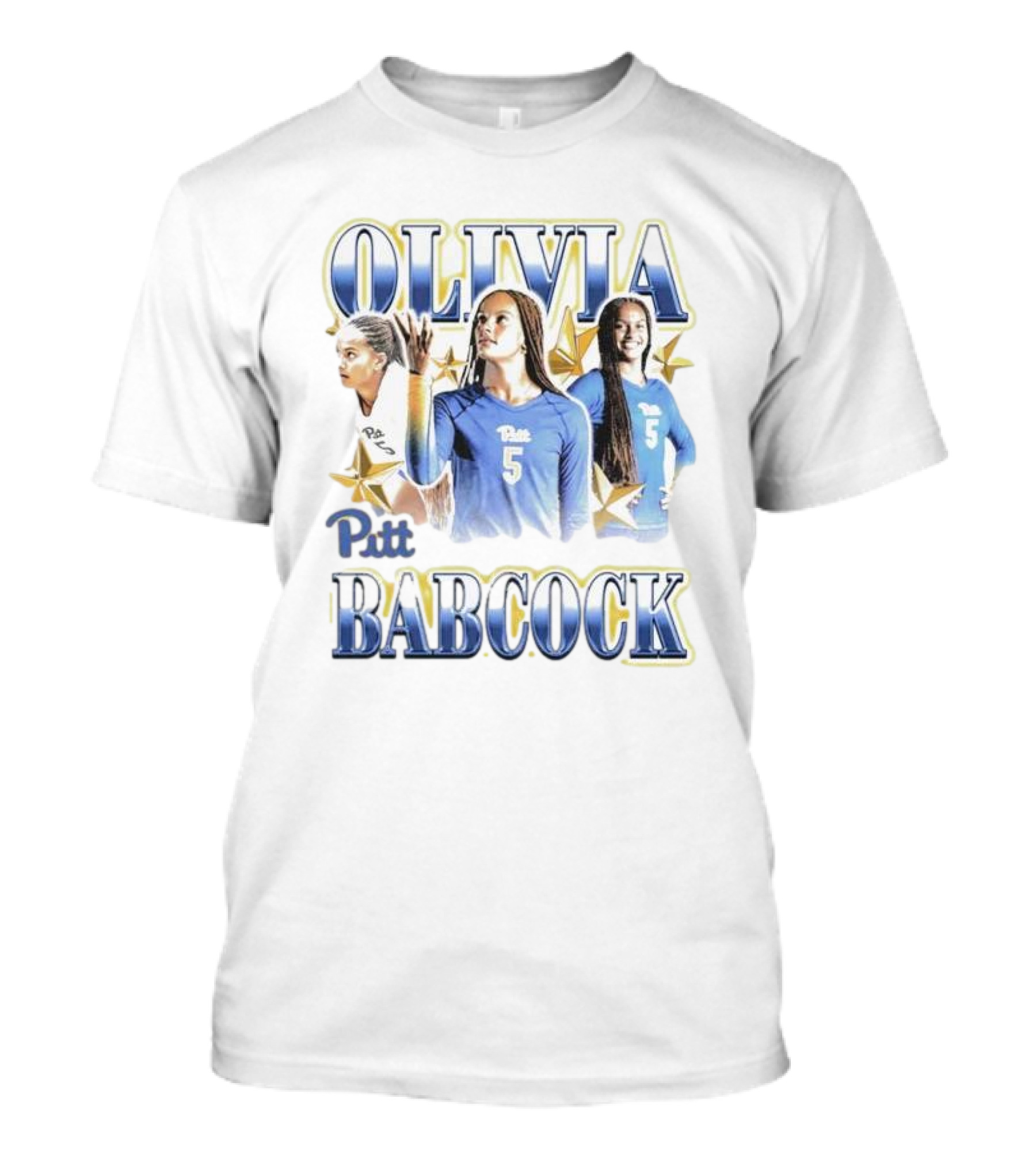 Olivia Babcock Pitt Panthers Volleyball Number 5 Collage Vintage T-Shirt