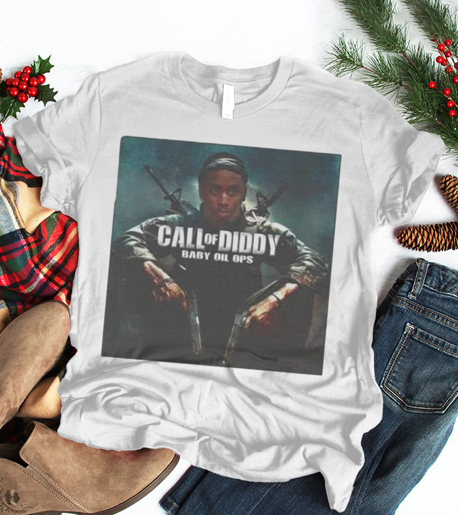 Call Of Diddy Baby Oil Ops Parody Game Soldier Image T-Shirt