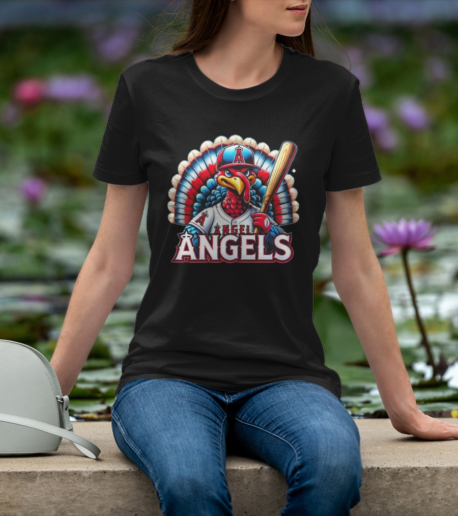 Happy Thanksgiving Los Angeles Angels Baseball Turkey T-Shirt