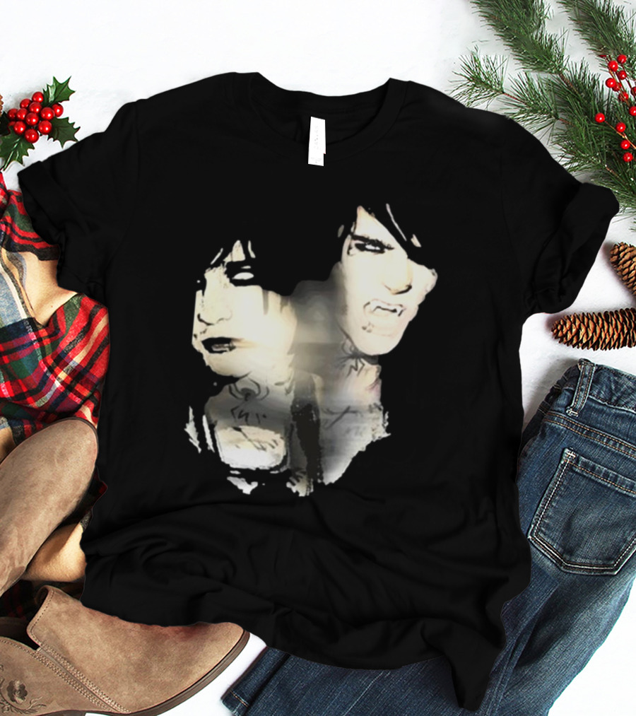 Johnnieguilbert Transformation Dual Expression Emo Vampire Aesthetic T-Shirt