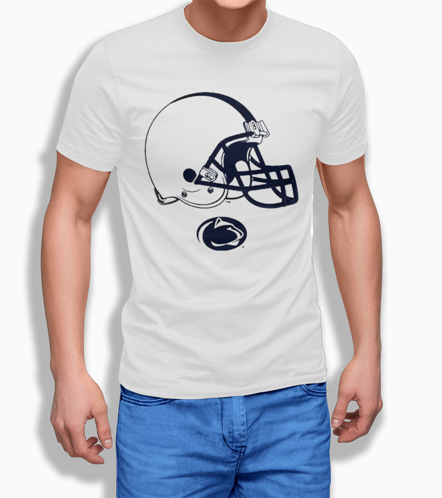 Penn State Football Nittany Lions White Helmet T-Shirt