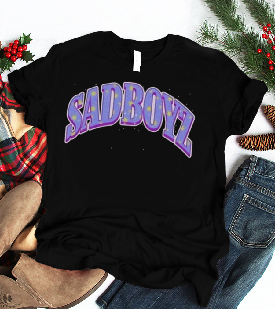 Sad Boyz Purple Rhinestone Star T-Shirt