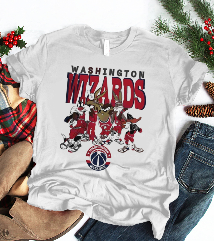 Washington Wizards NBA Basketball Looney Tunes Characters T-Shirt