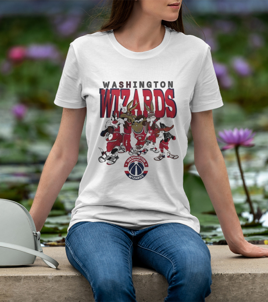 Washington Wizards NBA Basketball Looney Tunes Characters T-Shirt