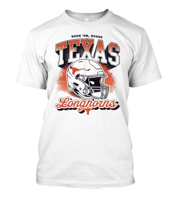 Hook Em Horns Texas Longhorns Football Helmet Texas Longhorns T-Shirt