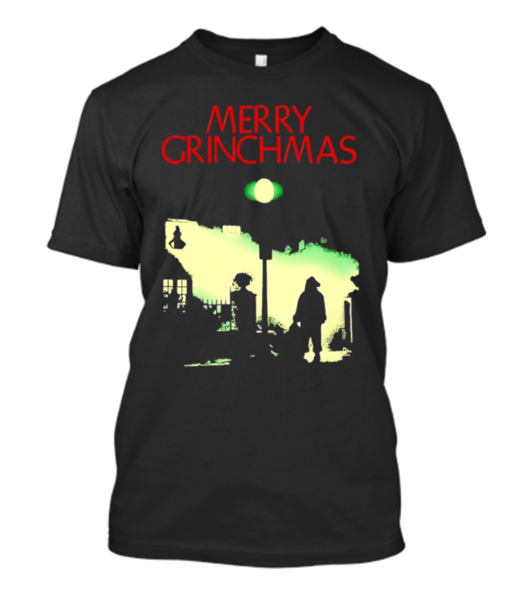 Merry Grinchmas Grinch X The Exorcist Silhouette Scene T-Shirt
