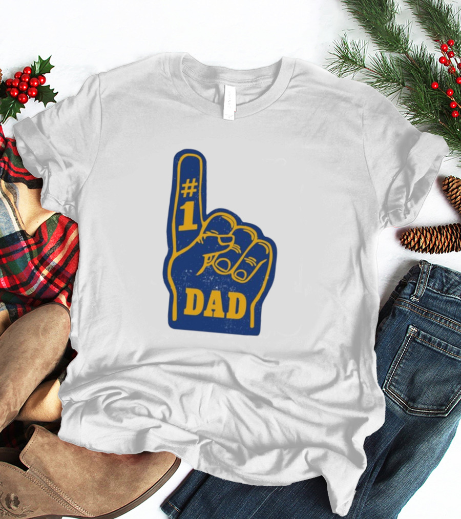 #1 Dad Foam Finger Sports Fan Tribute T-Shirt