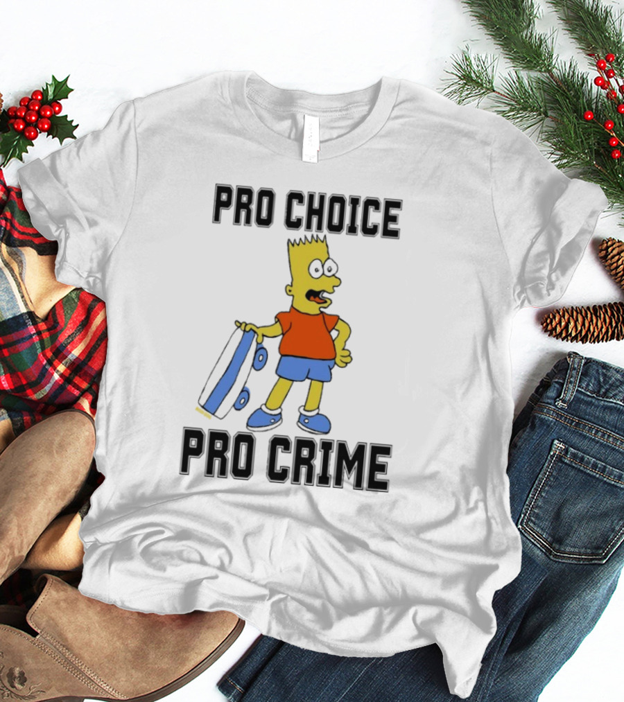 Pro Choice Pro Crime Bart With Detachable Eyes T-Shirt
