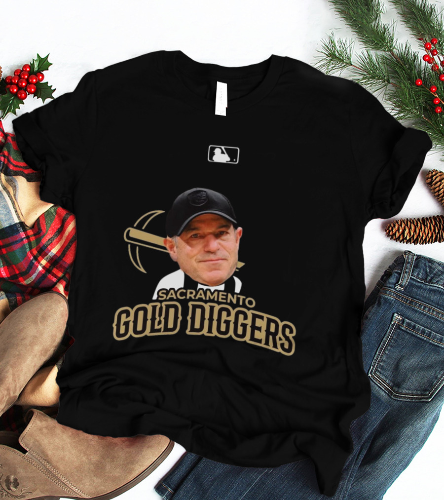 Sacramento Gold Diggers John Fisher MiLB Primary Alternate Baseball T-Shirt