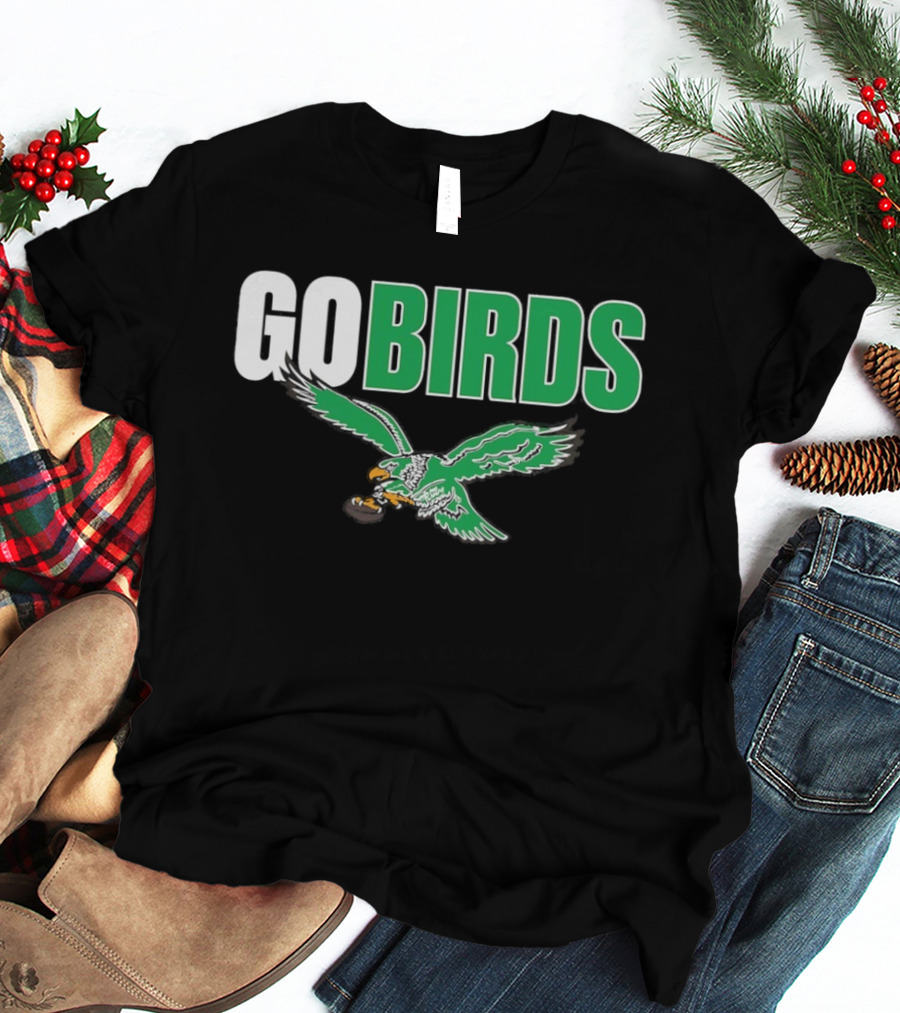 Philadelphia Eagles Go Birds Flying Eagle Emblem T-Shirt