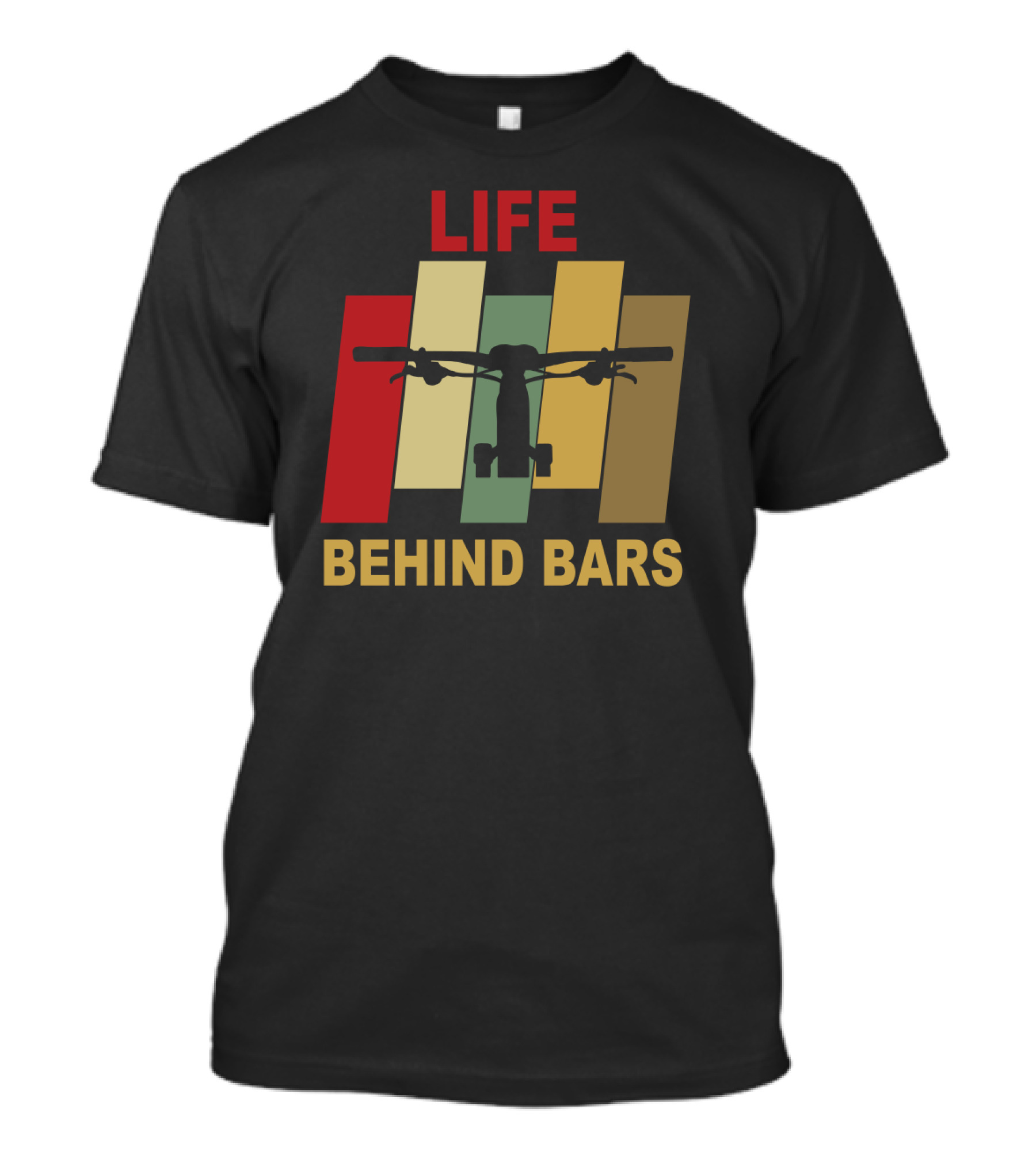 Life Behind Bars Mountain Biking Handlebar T-Shirt
