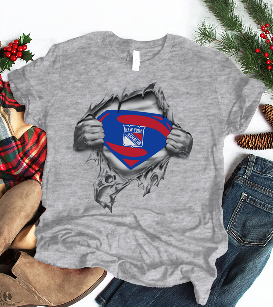 New York Rangers Superman Logo Mashup T-Shirt