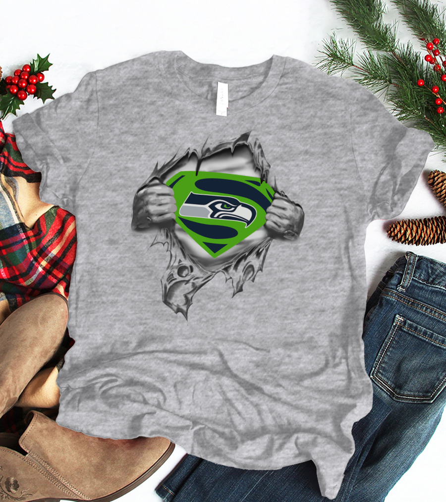 Seahawks Logo Revealed Super Man T-Shirt