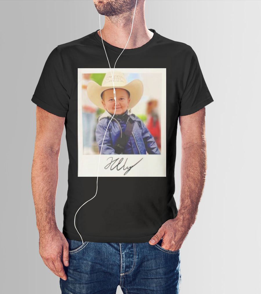 Hasbulla Magomedov Cowboy Polaroid Signature Image T-Shirt