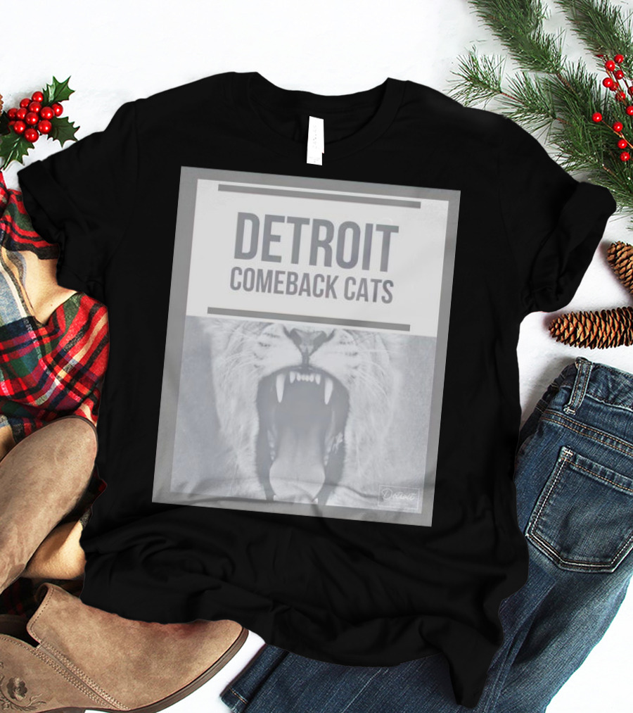 Detroit Comeback Cats Roaring Lion T-Shirt