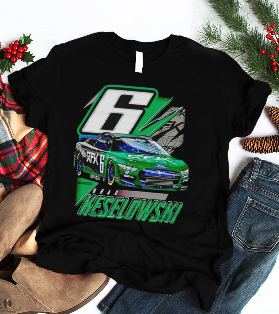 Brad Keselowski Number 6 RFK Racing Green Car T-Shirt