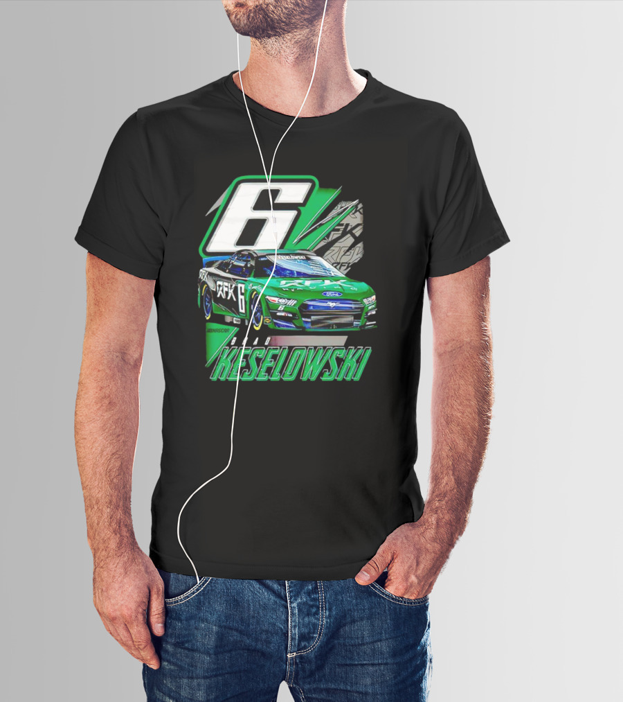 Brad Keselowski Number 6 RFK Racing Green Car T-Shirt