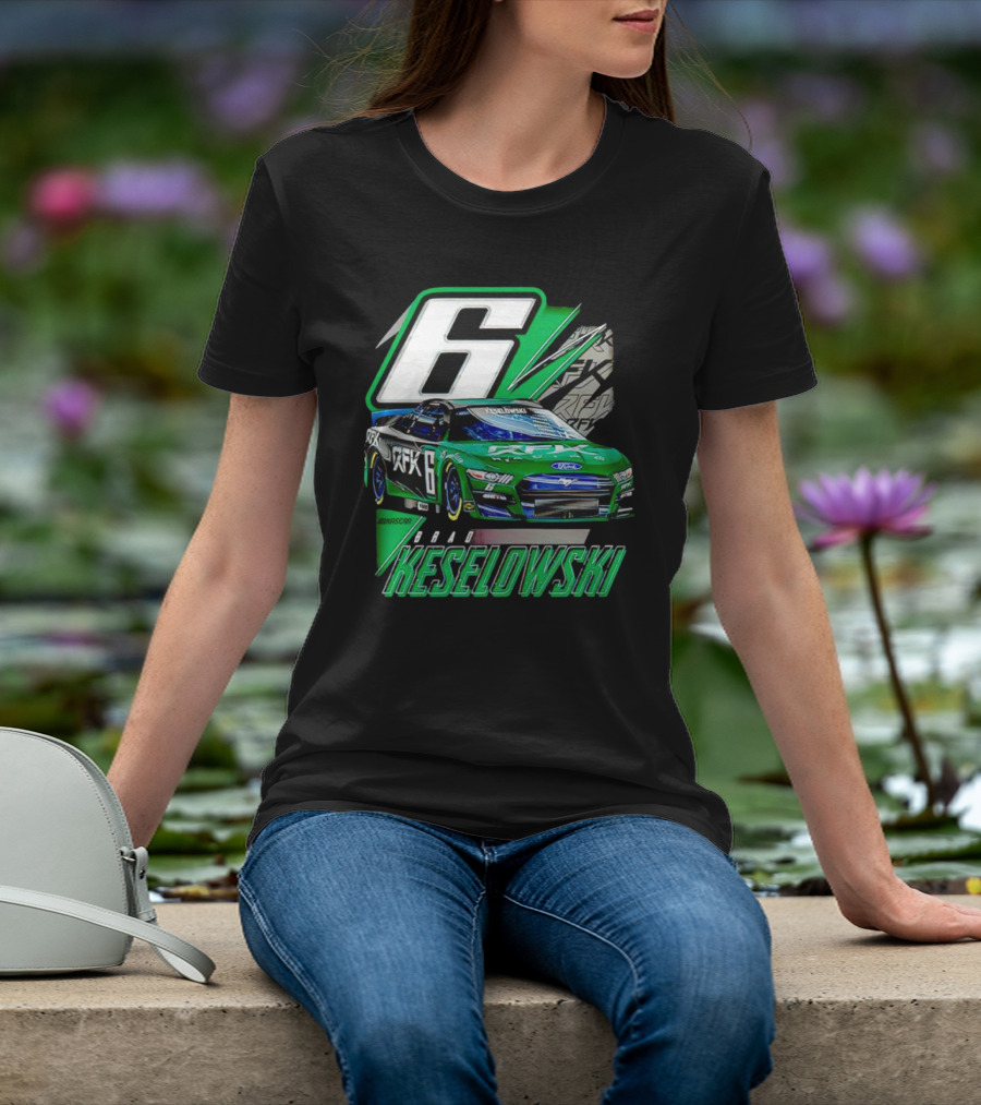 Brad Keselowski Number 6 RFK Racing Green Car T-Shirt