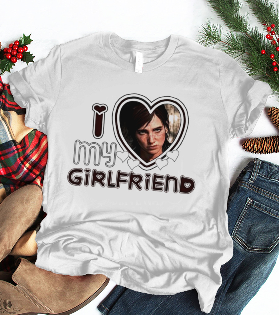 Ellie Tlou I Love My Girlfriend Heart Image T-Shirt