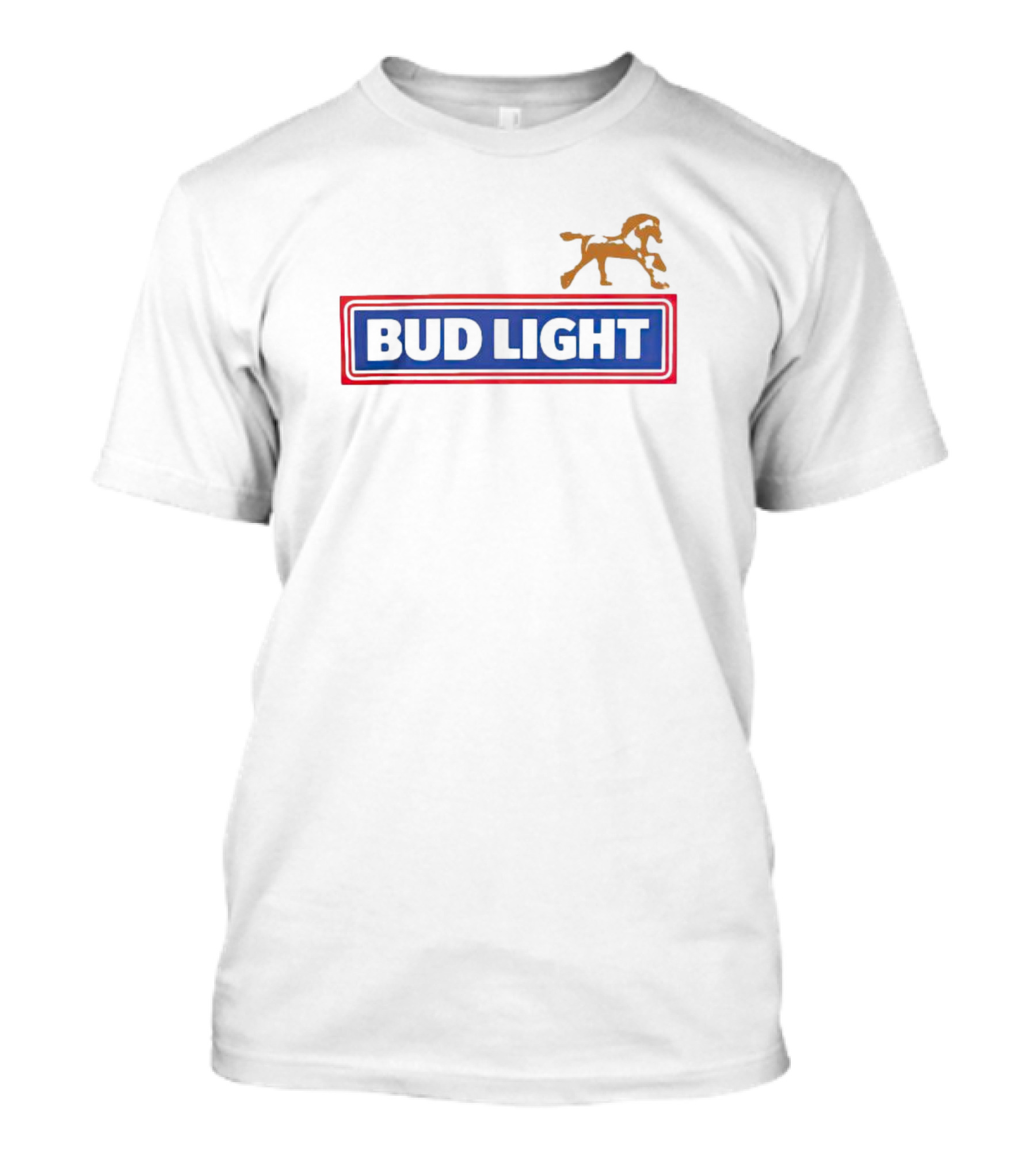 Bud Light Golden Horse Logo Ringer T-Shirt